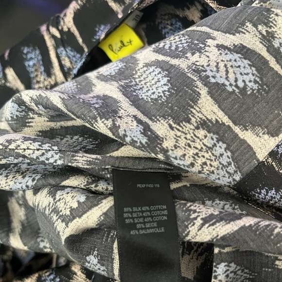 NWT Paul x Black and Blue pattern Silk Cotton Dress Size 38 US Size 8 - Picture 12 of 12